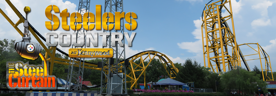 NEW in 2019: Steel Curtain Roller Coaster and Steelers Country Themed Area!